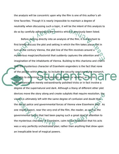 Nuances of Cinematography in The Illusionist