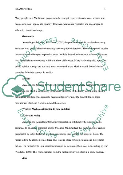 Islamophobia: Western Media Contribution to Hate on Islam