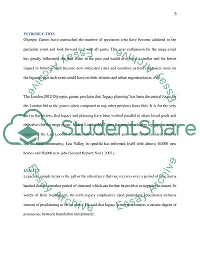 A critical analysis of Olympic legacies: past Olympic Games and London 2012