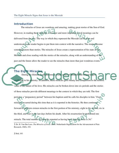 The Eight Miracle Signs That Jesus Is the Messiah