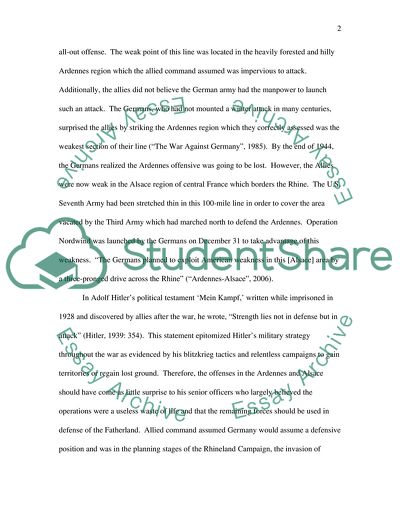 The Significance of the Operation Nordwind