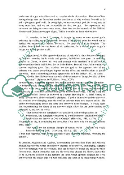 A paper about the concept of God