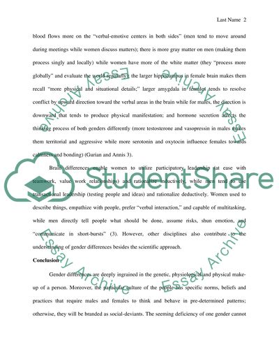 Leadership of the Sexes