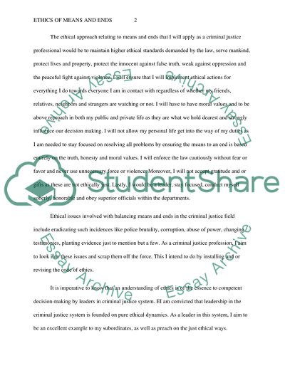 Ethics of Means and Ends