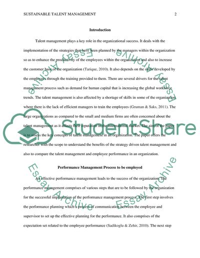 Sustainable Talent Management