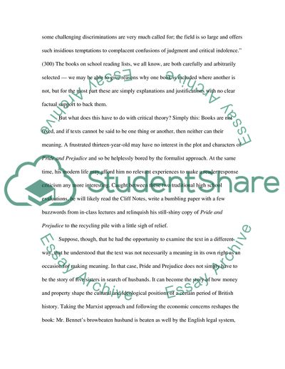 The Case for Criticism Why Critical Theory Belongs in the English Literature Curriculum