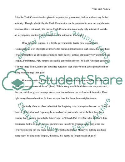 Truth, Justice and Reconciliation in Latin America