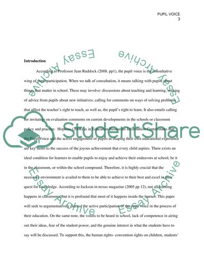 Pupil Voice in the learning institutions