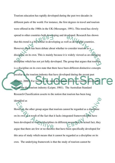 Tourism Education in Indonesia