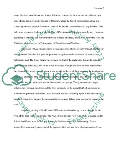 The origins of the Arab- Israeli wars