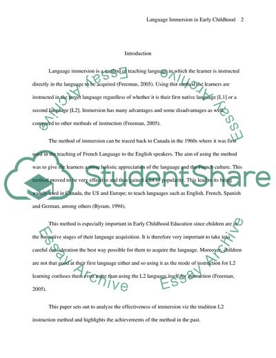 The Most Effective Way of Language Teaching: Language Immersion