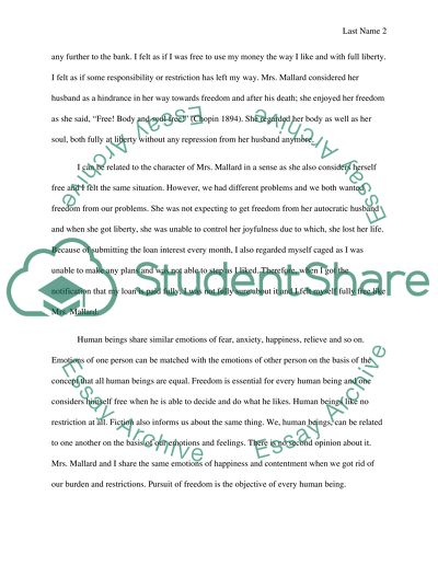 The Story of an Hour Written by Kate Chopin