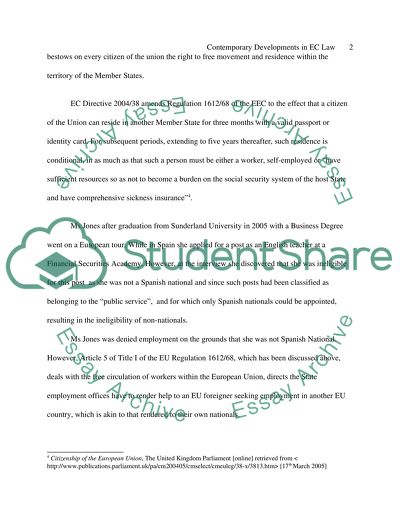 Contemporary Developments in the EC Law