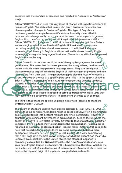 The Debate Over Standard English