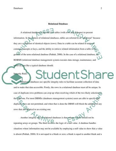 The Term Relational Database