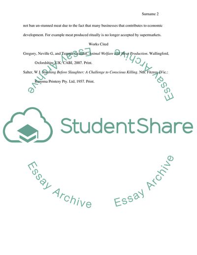 Animal Welfare and Meat Production