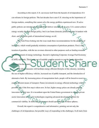 Summary and Response to the Article