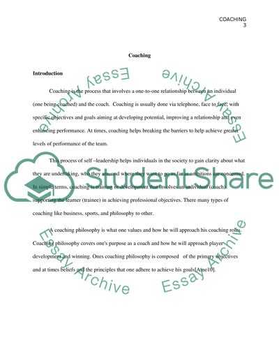 What Does Coaching Mean