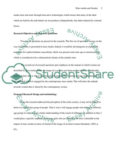 Mass Media and Gender