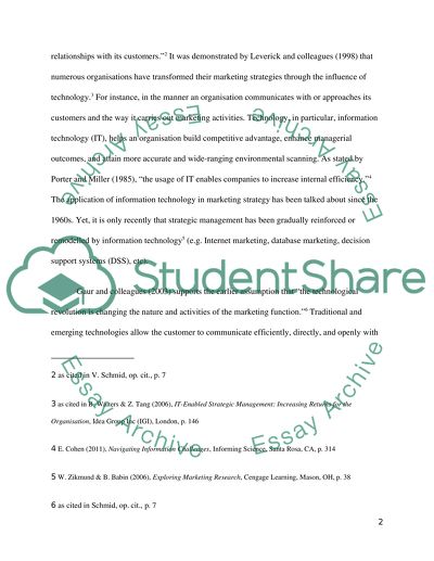 Influence of Technology on Strategic Marketing Management Practices