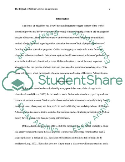 essay on need for online studies