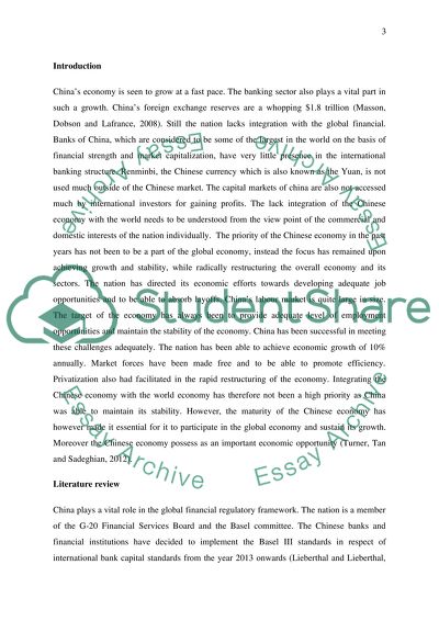 Integration of Chinas Banking System with the World