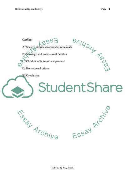 Homosexuality and Society