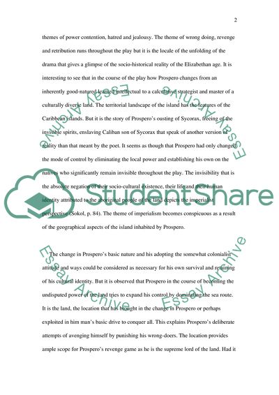 Landscapes in Shakespeares The Tempest and Jonsons Bartholomew Fair and To Penshurst