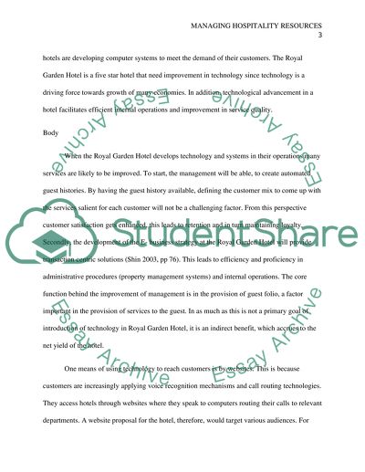 Managing Hospitality Resources