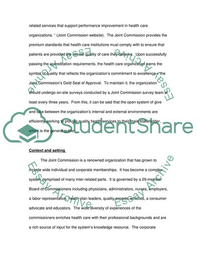 Unraveling the Intricate System of the Joint Commission