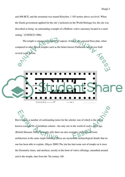 Help from Above: The Temple of Apollo Epicurius in Bassae