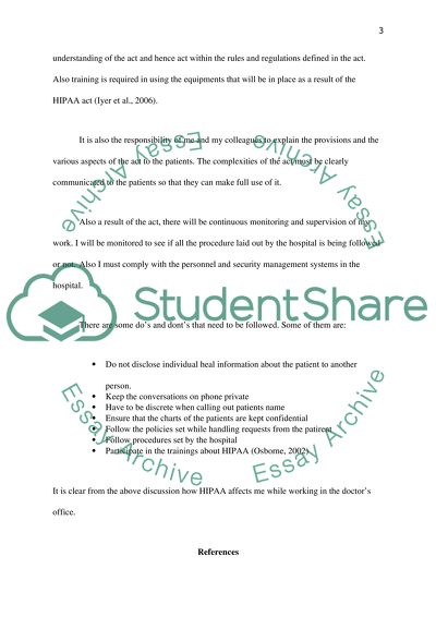 Hipaa, How it may affect me in a doctor office