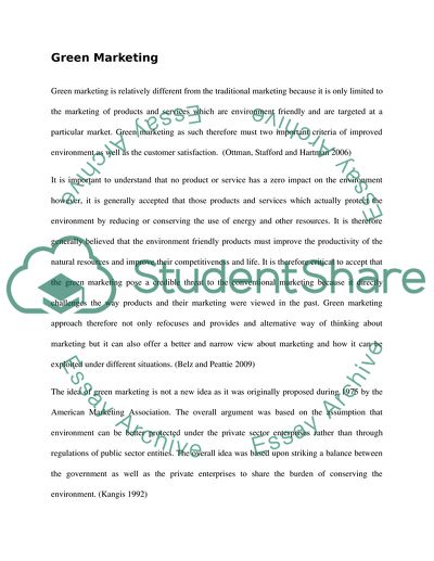 Whether Green Marketing Is a Fad and Will Vanish over the Period of Time