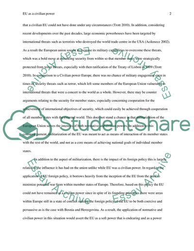 EU as a Civilian Power