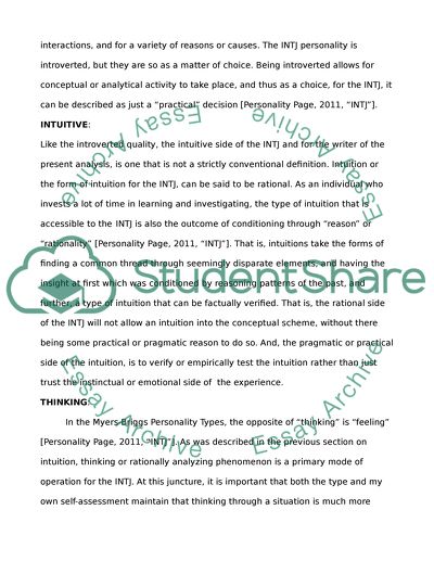 Myers-Briggs Type Indicator