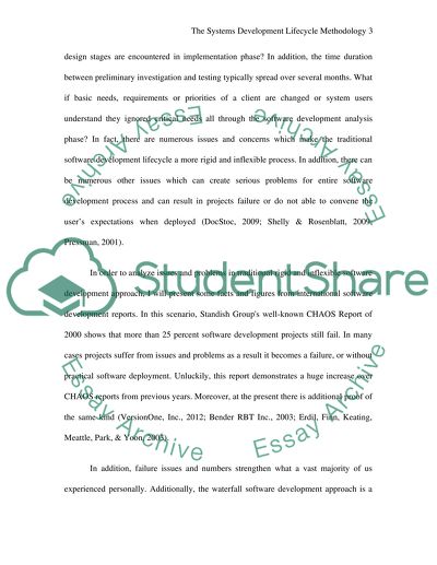 The Systems Development Life Cycle Methodology