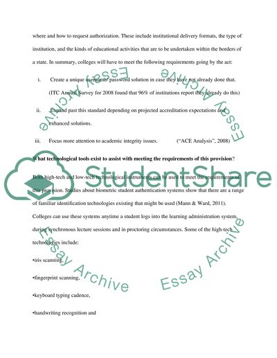 Reauthorization Act of the Higher Education Act