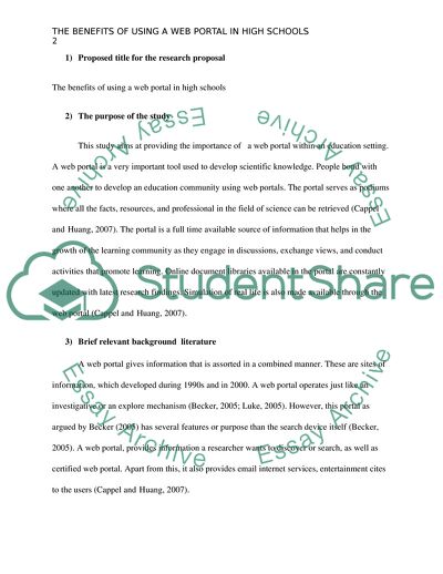 The Benefits of Using a Web Portal in High Schools