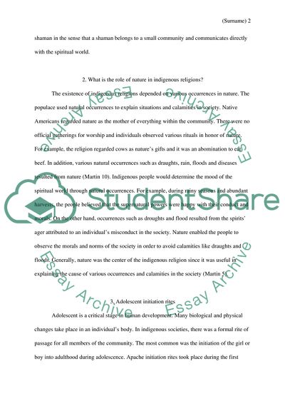 Indigenous Religions