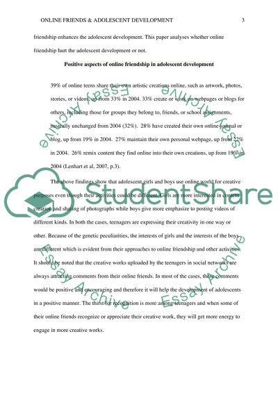 Do Online Friendships Hurt Adolescent Development