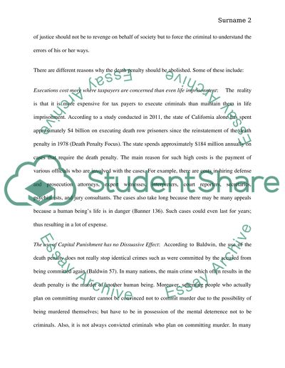 The Use of Capital Punishment Has no Dissuasive Effect