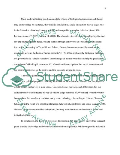 Biological Determinism