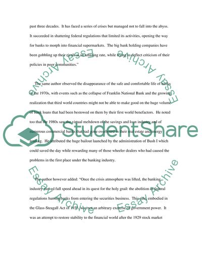 Merger and Acquisition Growth Strategy in the Banking Industry