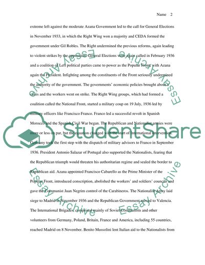 The Spanish Civil War: Impact of Foreign Intervention