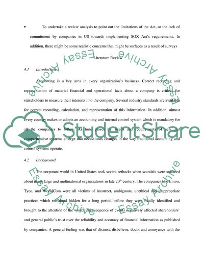Compliance With Sarbanes Oxley Act for Companies in United States