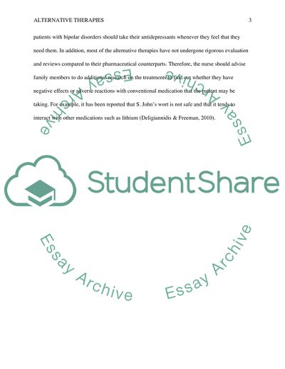 Alternative therapies