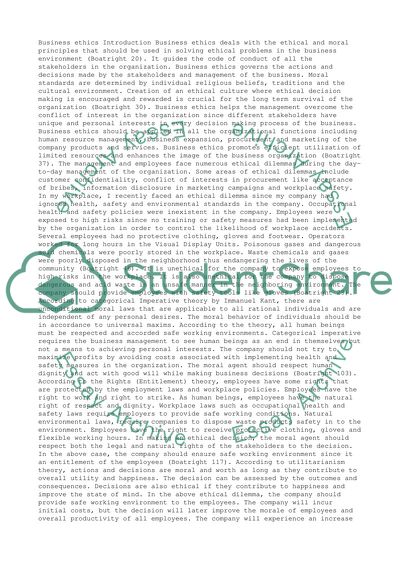 Business Ethics and Employee Motivation