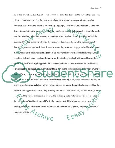 Importance of Healthy, Holistic Atmosphere for Children