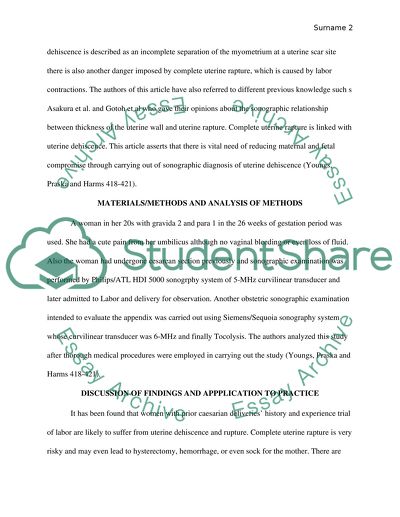 Sonographic Detection of Uterine Dehiscence