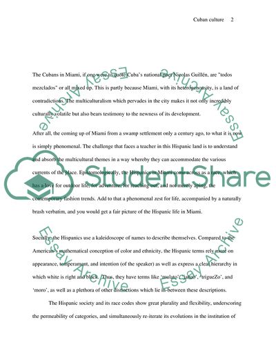 Cuban Culture in Miami, Florida